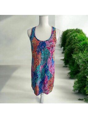 LILLY PULITZER Coral Multicolor Printed Dress Size Small